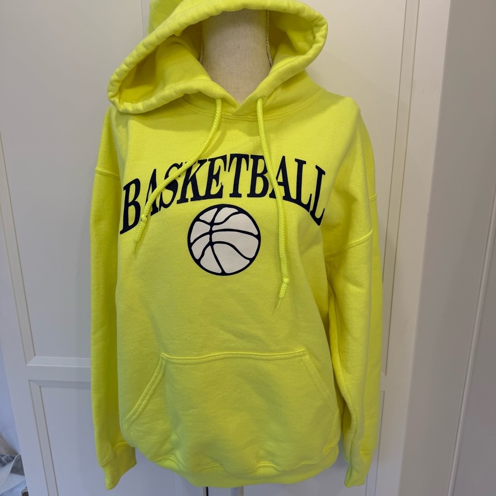 Yellow Gildan Basketball Hoodie
